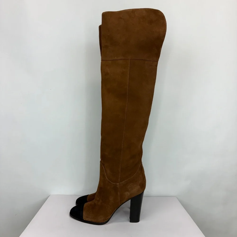 New Veronica Beard Conrad Cap Toe Over the Knee Boot Sz 9